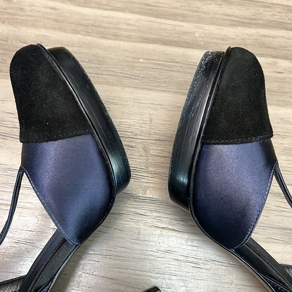 TORY BURCH ROUND TOE MANDY T-STRAP HIGH HEELS SIZE 7 - Picture 9 of 16